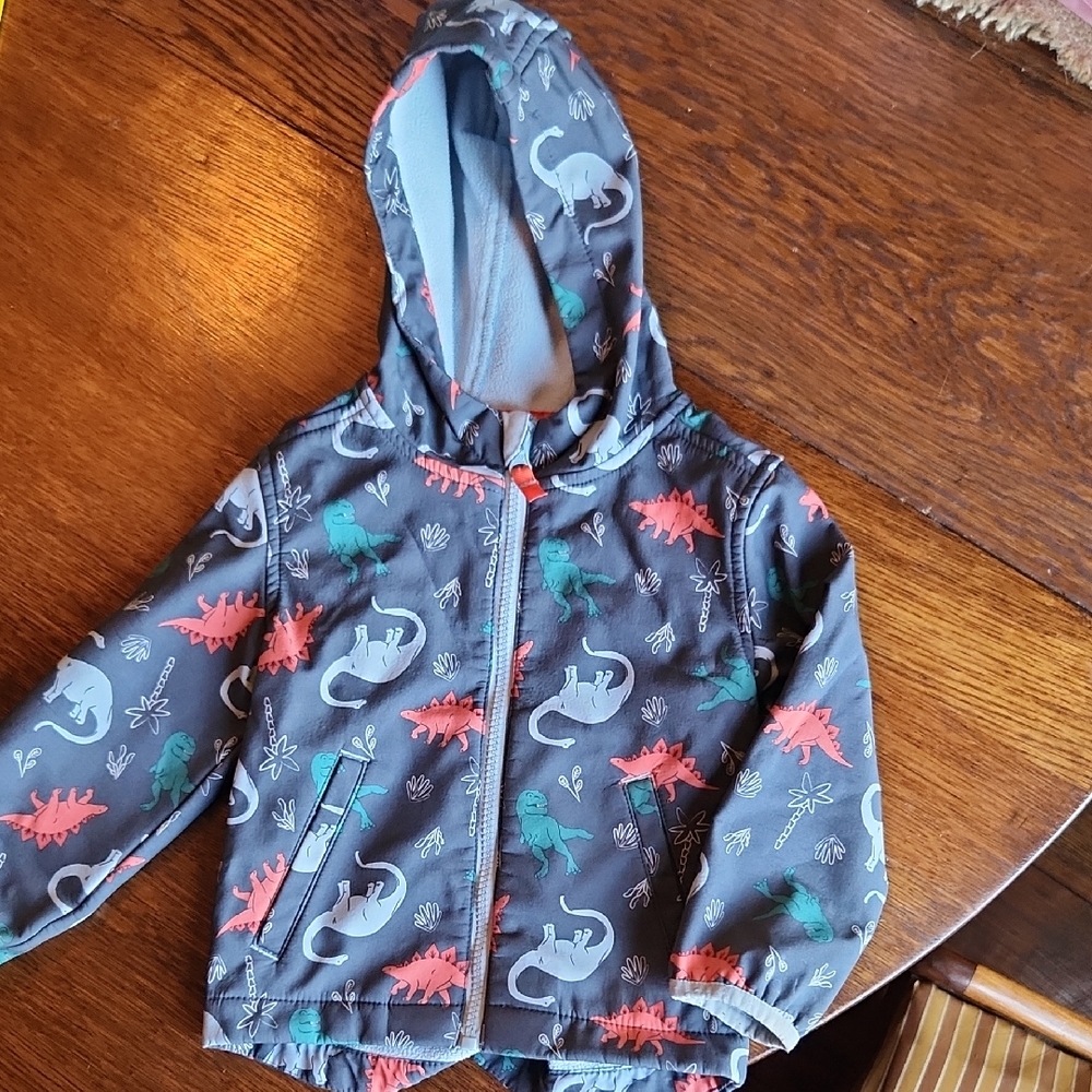 Cat & Jack Gray Hoodie with Dinosaur Design
